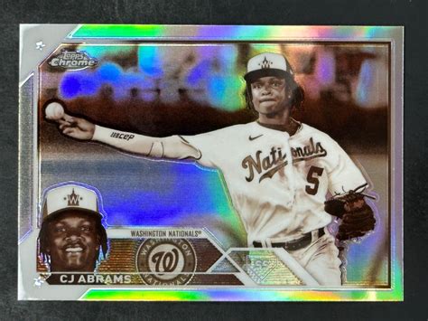 Cj Abrams Topps Chrome Sepia Refractor Ebay