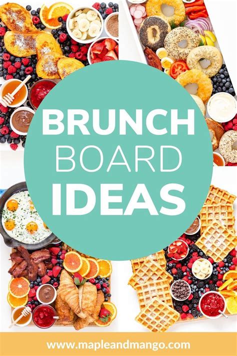 The Brunch Board Has Different Types Of Food On It And Is Surrounded By