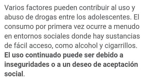 Cuales Son Las Causas De Los Consumos Problematicos En Los Adolescentes