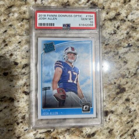 Panini Donruss Optic Josh Allen Pink Rated Rookie Rc Psa