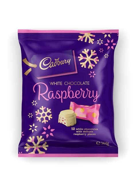 Cadbury Christmas White Choc Raspberry Sharepack 144g At Mighty Ape Nz