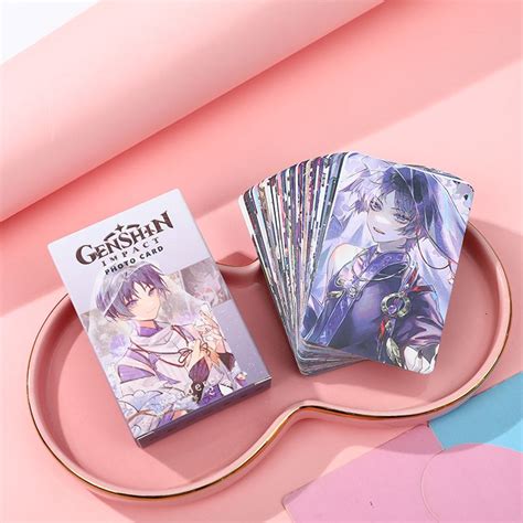 Genshin Impact Collectible Card Set 50pcs per box Cards 3 inch Furina Neuvillette Wriothesley ...