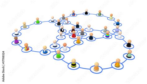 cartoon crowd link ring overlap stock illustration adobe stock