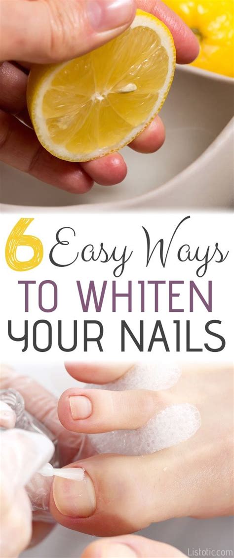 6 Of The Best Ways To Whiten Your Nails Baking Soda Nails Diy