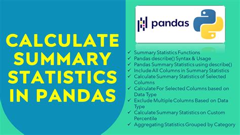 Calculate Summary Statistics In Pandas Spark By {examples}