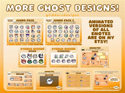 Halloween ANIMATED Twitch Emotes Ghost Animated Emotes - Etsy