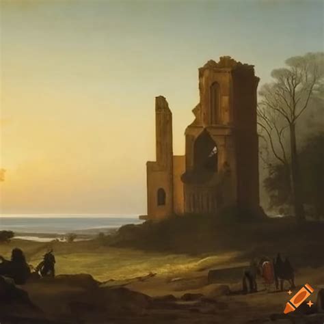 Caspar David Friedrich Ruine Eldena By The Sea On Craiyon