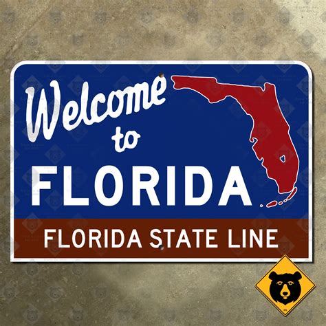 Florida State Line Sign 1959 Signs By Jake