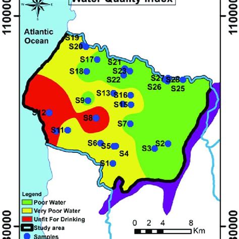 Spatial Distribution Of Water Quality Index In The Study Area