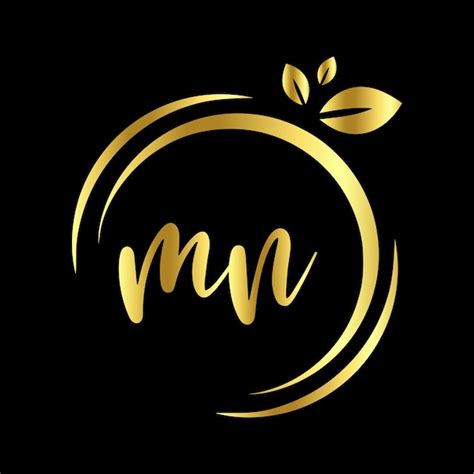 Premium Vector Mn Monograms Circle Handwriting Logo Template Vector