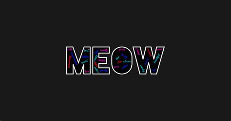 Meow Word Cloud Modern Design Meow Posters And Art Prints Teepublic