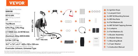VEVOR Boat Throttle Control 5006186 Top Mounted Outboard Remote