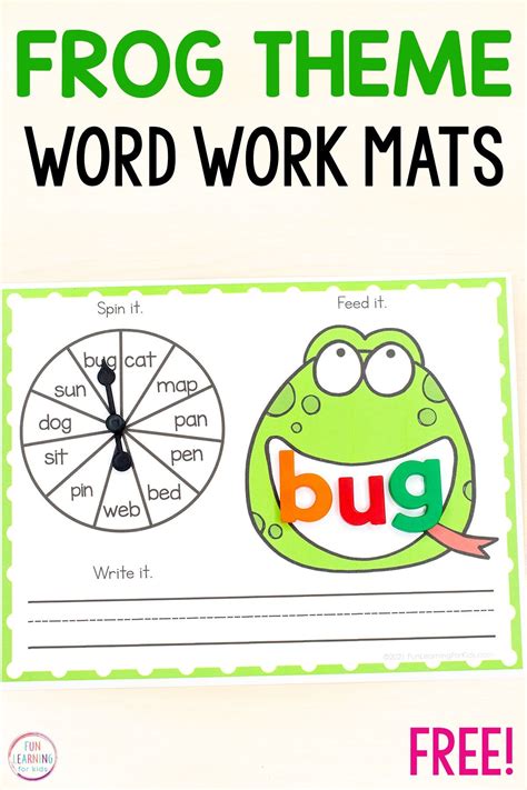 Editable Frog Spin And Build Mats Word Work Printable Artofit