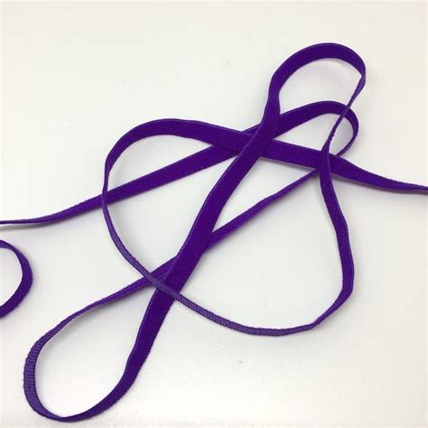 Elastic Lingerie Knicker Plain Edge Plush B6274 06mm PURPLE