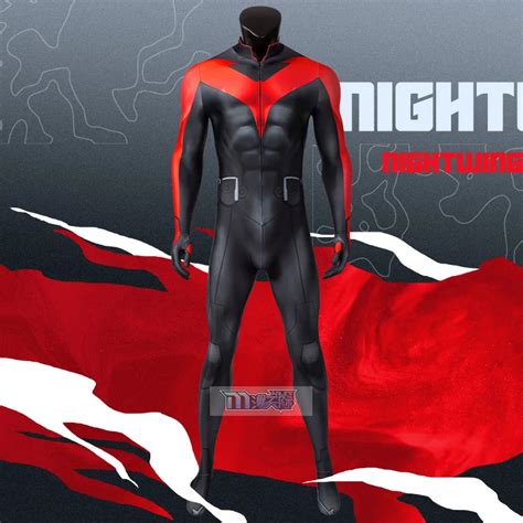 Nightwing Cosplay Costume The Judas Contract Nightwing Costume Superhero Jumpsuit Red Nightwing