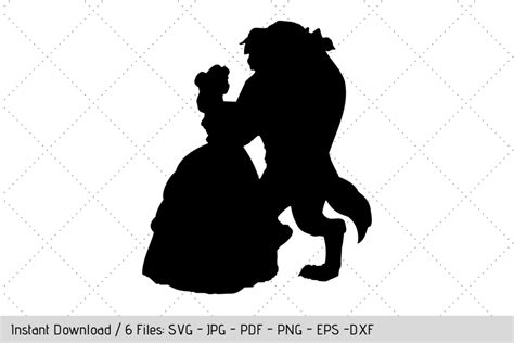 Free Beauty And The Beast Svg File Beauty And The Beast Silhouette