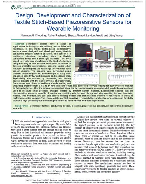 Design Development And Characterization Of Textile Stitch Based