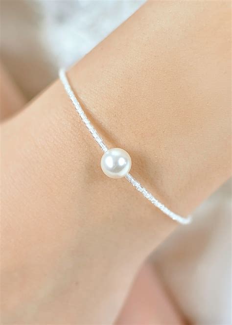 Bracelet de mariée Léa en perles nacrées Swarovski Princesse d un Jour