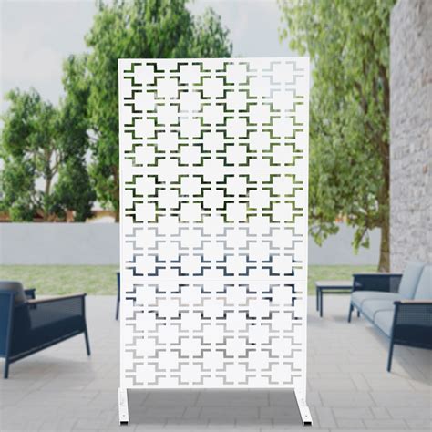 Miumaeov Outdoor Privacy Screens Decorative Privacy Screen with Stand ...