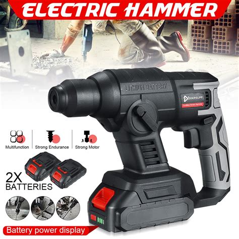 1000W 7500mAh Electric Rotary Hammer Cordless Rechargeable