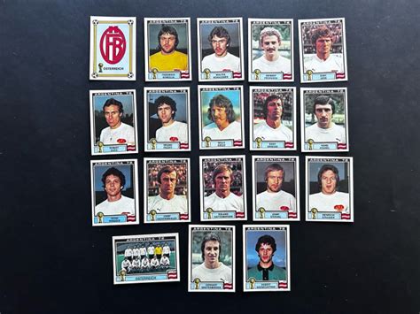 Panini Argentina 78 World Cup Team Osterreich 18 Loose Stickers