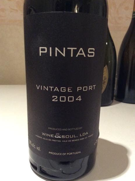 2004 Wine And Soul Porto Vintage Pintas Portugal Douro Porto