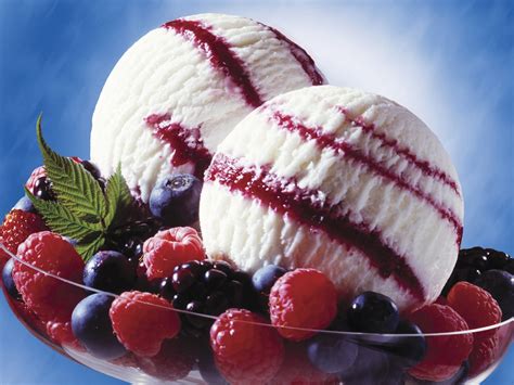 Wallpaper Food Fruit Whipped Cream Ice Cream Cream Berries