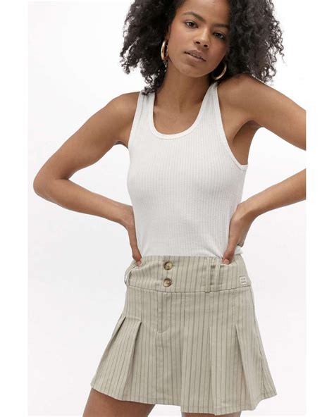 Urban Outfitters Uo Kourtney Pinstripe Mini Skirt Lyst Canada