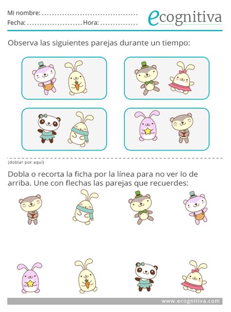 Estimulación Cognitiva para Niños Ejercicios para Imprmir PDF Gratis