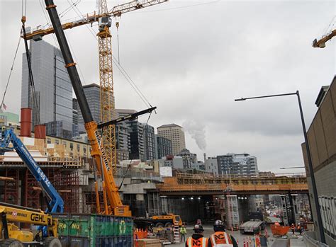 The Waterfront’s Overlook Walk project construction soars to new heights! - SDOT Blog