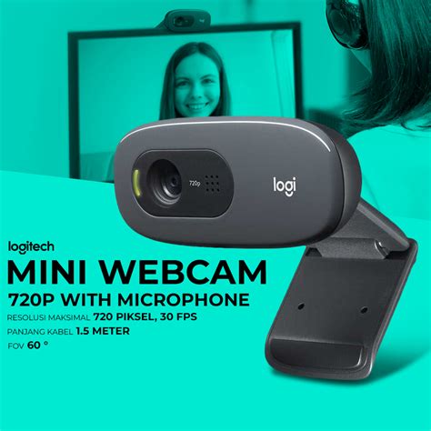 Logitech Mini Webcam Hd P With Microphone C Black