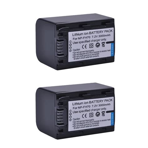 3000mAh NP FH70 Battery For Sony NP FH100 FH60 FH70 NP FH90 And Sony