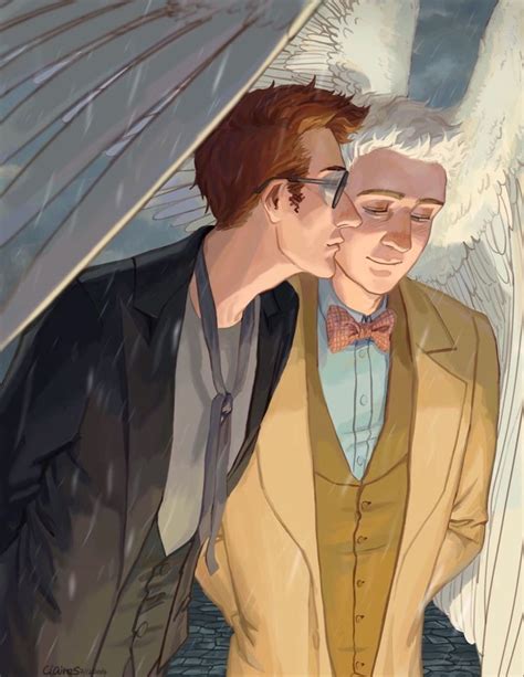 A Kiss In Return 😗 Good Omens Book Best Crowley