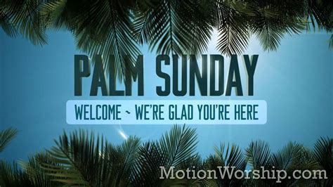 Sky View Palm Sunday Welcome Hd Loop By Motion Worship Youtube