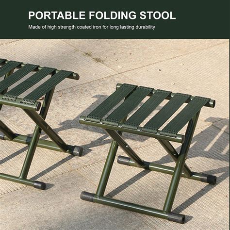 Tabouret pliant portable vert Chaise pliante extérieure Tabouret de