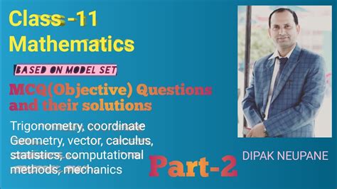 Mcq Questions Neb Class 11 Mathematics Part 2 Youtube