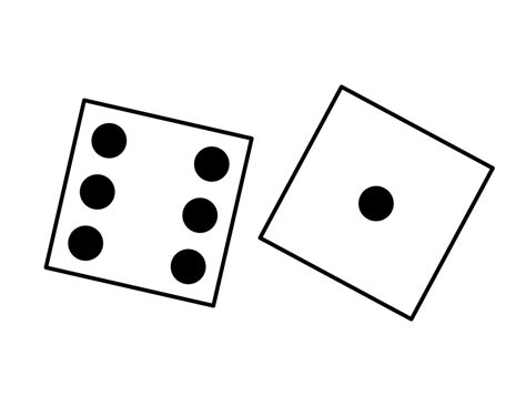 Dice Pair 6 1 Clipart Etc