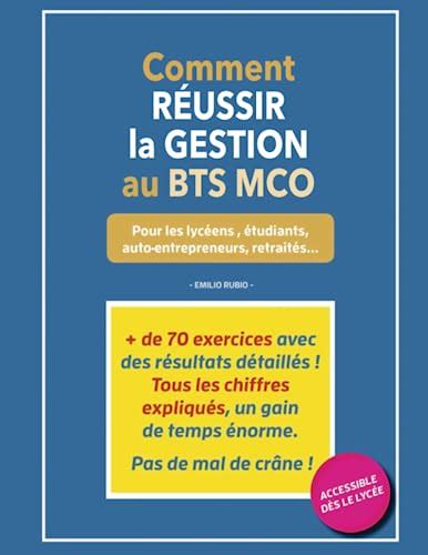 Comment Reussir La Gestion Au Bts Mco French Edition Rubio Emilio