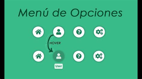 Menú de opciones con HTML y CSS YouTube