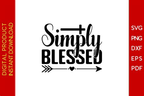 Simply Blessed Svg Cut File Graphic By Creative Design · Creative Fabrica