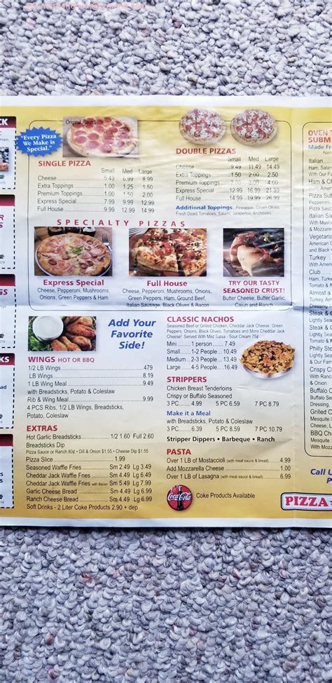 Online Menu Of Pizza Express Restaurant Waterford Michigan 48328 Zmenu