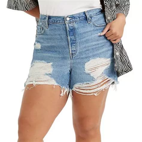 Womens Levis Plus Size 501 Jean Shorts