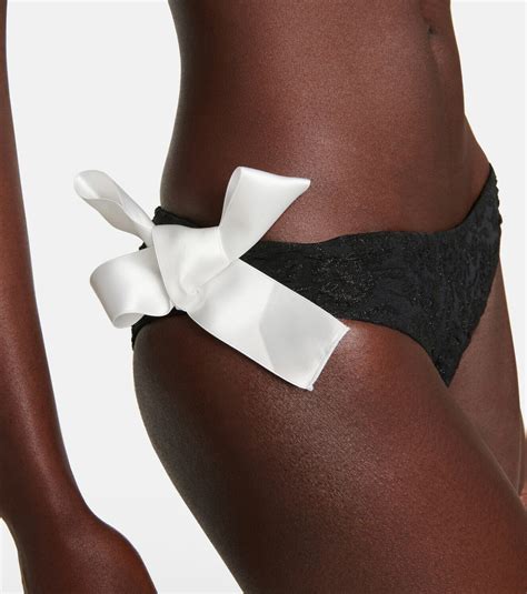 Giambattista Valli One Shoulder Bow Bikini Bottoms Giambattista Valli