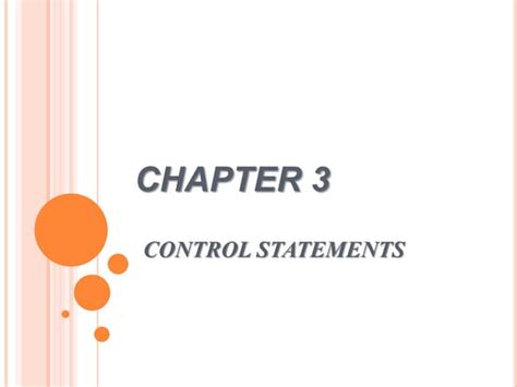 Chapter 3 Conditional Statementsandlooping 1 Pptx