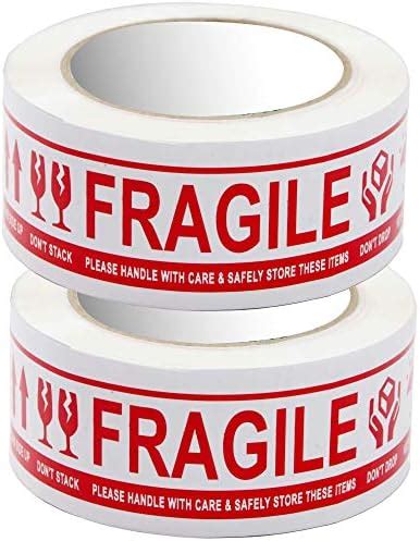 ETIPL Cello Tape 2 Inch 65mtr Handle With Care Fragile Tape Printed