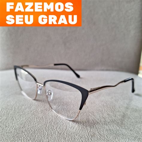 Arma O Feminina Gatinho Olho De Gato Metal Para Colocar Seu Preta Nude