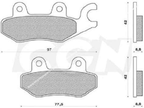 Teknix Front Brake Pads For Scooter Kymco Vitality Agility Dink Mbk