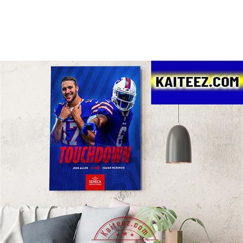 Josh Allen And Isaiah Mckenzie Touchdown Buffalo Bills NFL Decorations ...