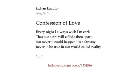 Confession Of Love By Kichan Kazuto Hello Poetry