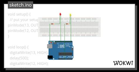 Led Lampa Wokwi ESP32 STM32 Arduino Simulator